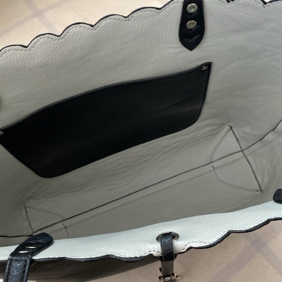 2 Piece Faux Leather Black Tote and Crossbody Purse Set - Picture 6 of 16